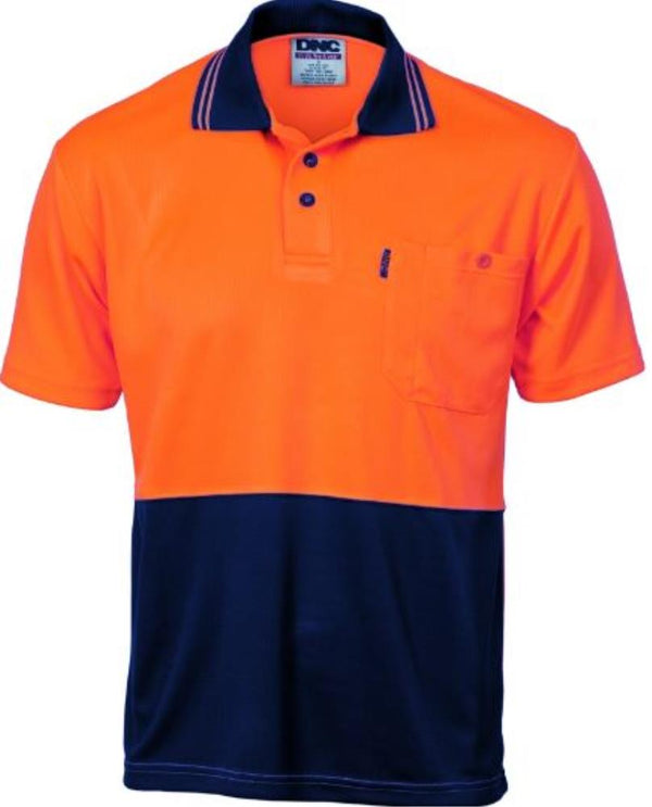 DNC 3811 S/SL HI VIS COOL BREATHE MIRCOMESH POLO