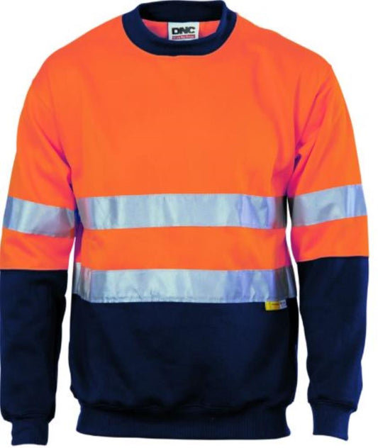 DNC 3824 REFLECTIVE HI VIS CREW NECK SWEAT SHIRT