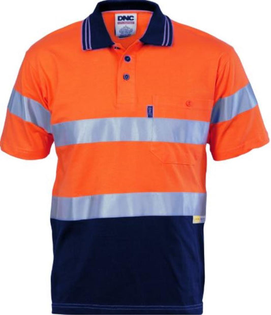 DNC 3915 S/SL REFLECTIVE HI VIS COOL-BREEZE COTTON JERSEY POLO