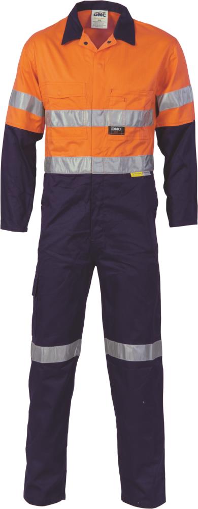 DNC 3955 HI VIS REFLECTIVE COOL-BREEZE LT WEIGHT COTTON COVERALLS