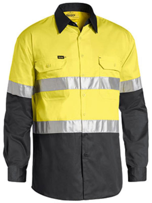 BISLEY BS6696T L/SL REFLECTIVE HI VIS COOL LIGHTWEIGHT SHIRT