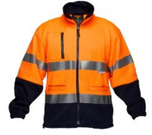 PRIME MOVER MA315 REFLECTIVE HI VIS WATER REPELLENT BRUSH FLEECE JACKET