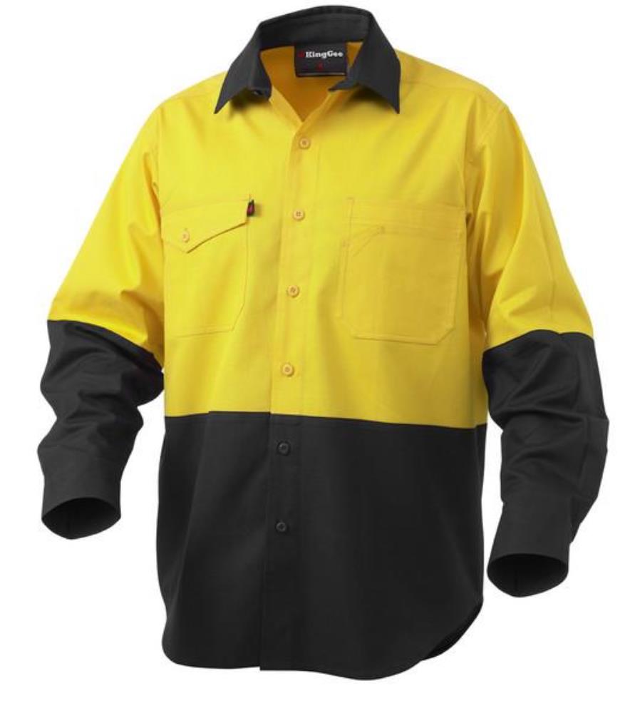 KING GEE K54870 L/SL WORKCOOL 2 HI VIS SHIRT