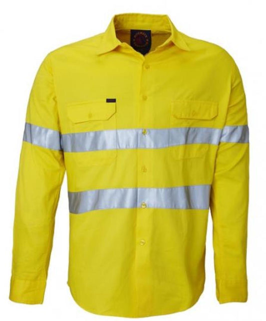 RITEMATE RM1040R L/SL REFLECTIVE HI VIS DRILL SHIRT