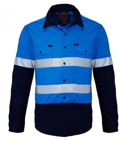 RITEMATE RM1050R L/SL REFLECTIVE HI VIS DRILL SHIRT