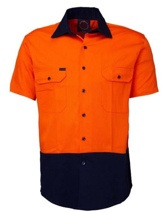 RITEMATE RM107V2S S/SL HI VIS LT WEIGHT COTTON SHIRT