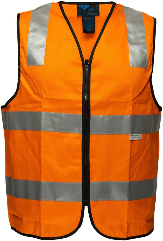 PRIME MOVER MW338 REFLECTIVE HI VIS COTTON SAFETY VEST