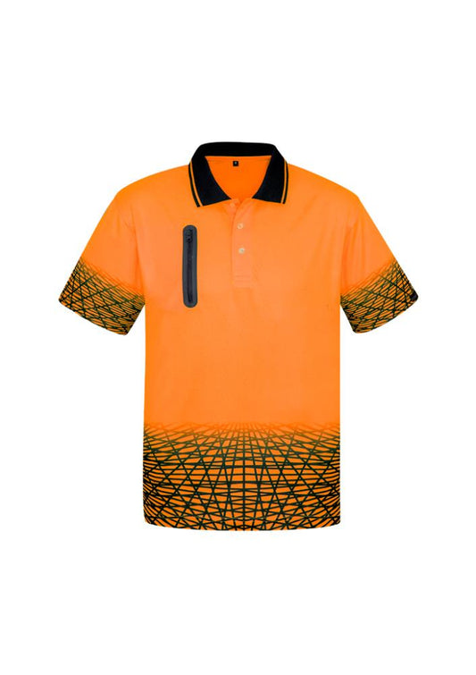 SYZMIK ZH300 HI VIS MENS TRACKS S/SL POLO