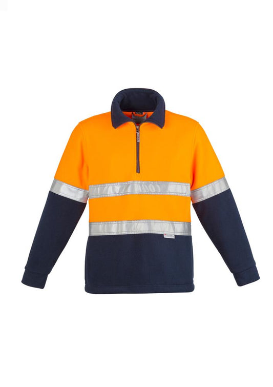 SYZMIK ZT461 HI-VIS 1/2 ZIP POLAR FLEECE JUMPER - HOOP TAPE