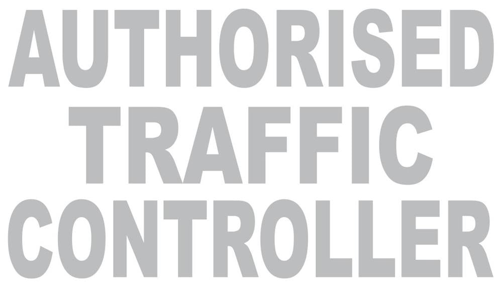 REFLECTIVE AUTHORISED TRAFFIC CONTROLLER - BACK - 227MM