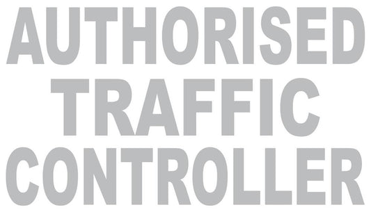 REFLECTIVE AUTHORISED TRAFFIC CONTROLLER - FRONT - 120mm