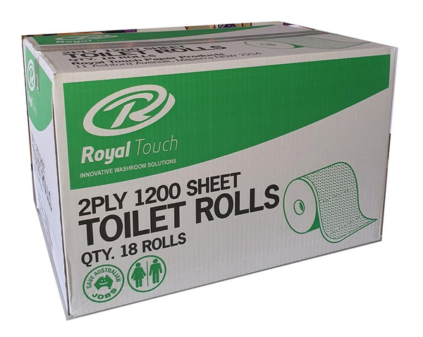 ROYAL TOUCH 77240P 2 PLY LITTLE JUMBO TOILET ROLLS-90MM X 120M