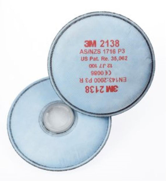 3M PARTICULATE FILTER 2138, GP2/GP3, with NUISANCE LEVEL ORGANIC VAPOUR/ACID GAS RELIEF