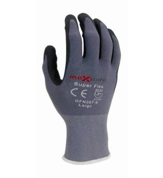 MAXISAFE GFN267 SUPAFLEX NITRILE COATED GLOVES