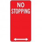 NO STOPPING SIGN-LEFT/RIGHT DUAL ARROW