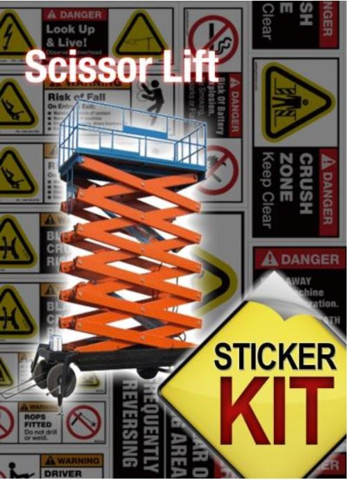 SCISSOR LIFT SAFETY STICKER KIT SCISS