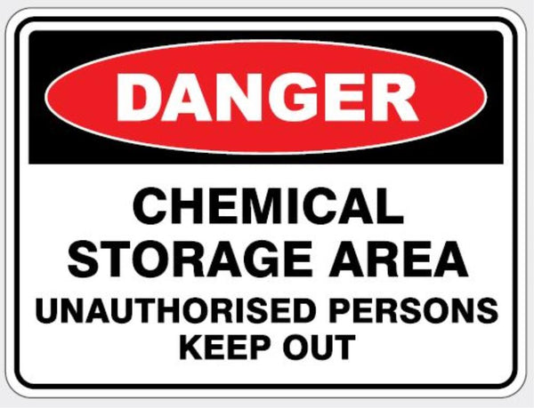 DANDER - CHEMICAL STORAGE AREA SIGN