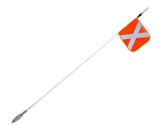 VISIONSAFE MINE FLAG 1.2M WHIP AERIAL-QUICK RELEASE, SPRING