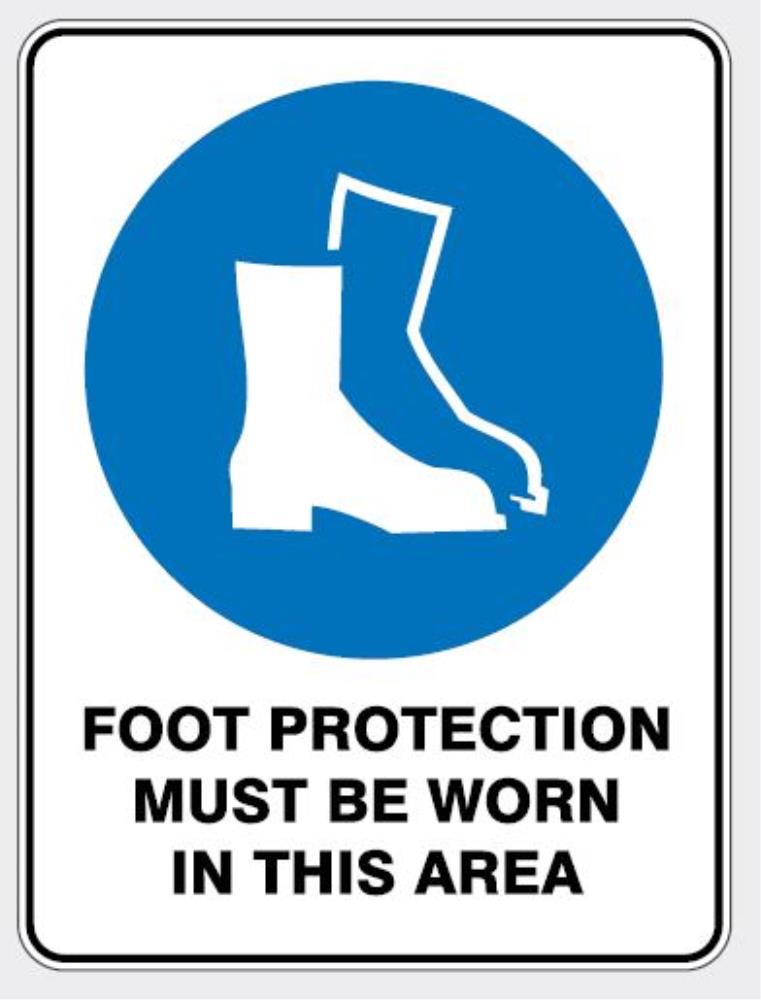 SAFETY FOOTWEAR MUST BE WORN SIGN