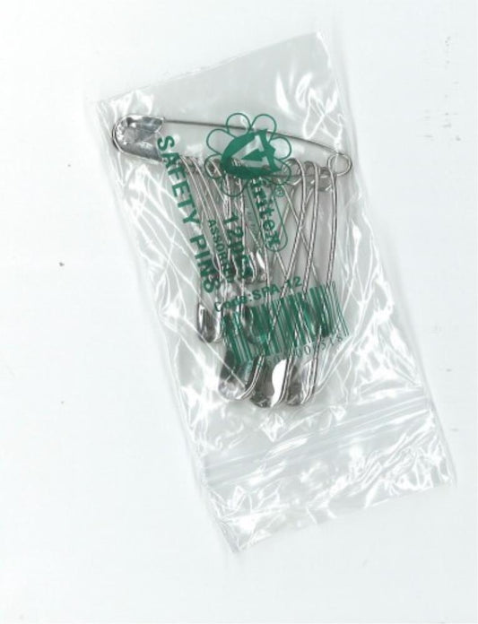 VIRITEX SAFETY PINS, SPA12 - 12/PACK-ASSORTED SIZES