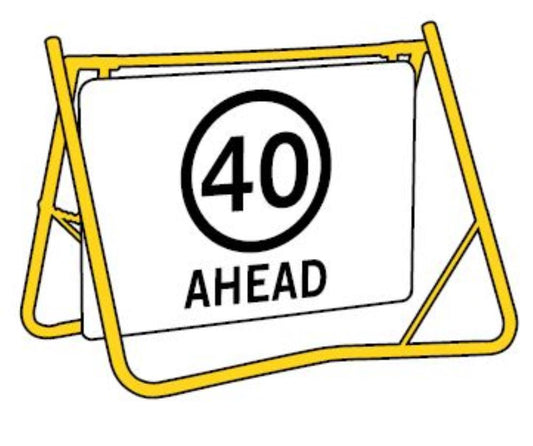 40KM/H AHEAD SPEED DISC SWING STAND SIGN