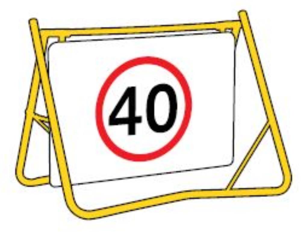 40KM/H SPEED DISC SWING STAND SIGN