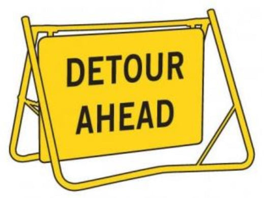 DETOUR AHEAD SWING STAND SIGN