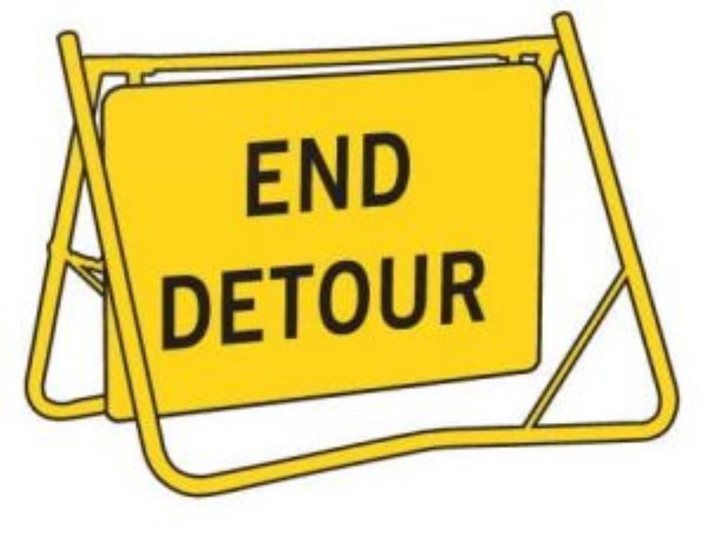 END DETOUR T2-23 SWING STAND SIGN