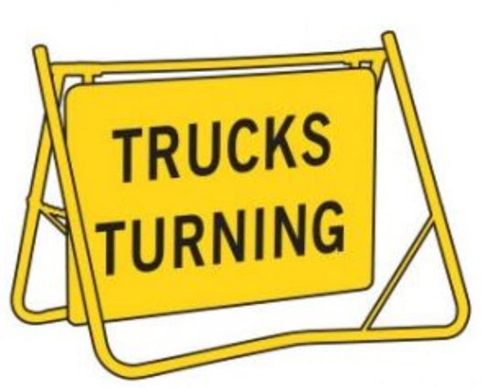 TRUCKS TURNING T2-TT SWING STAND SIGN