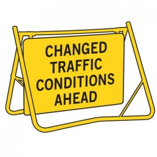 CHANGED TRAFFIC CONDITIONS SWING STAND SIGN