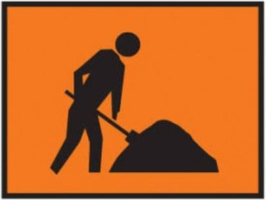 WORKER SYMBOL - BOXED EDGE SIGN