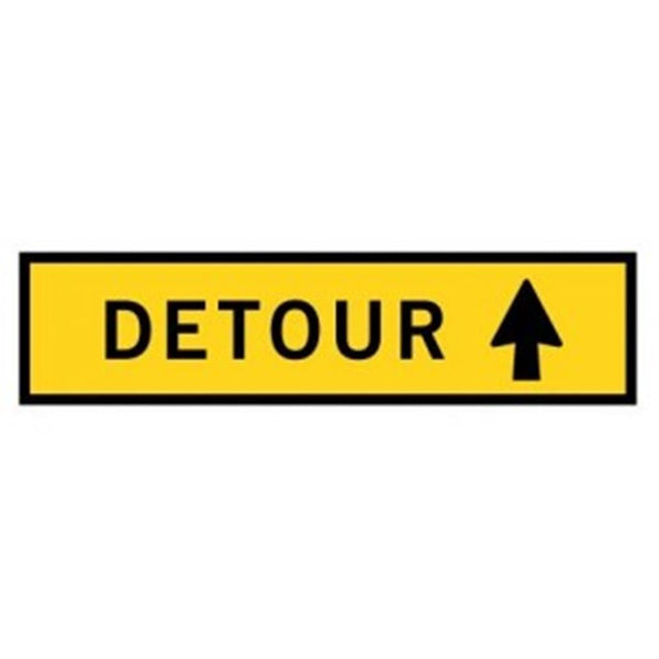 DETOUR STRAIGHT - BOXED EDGE SIGN