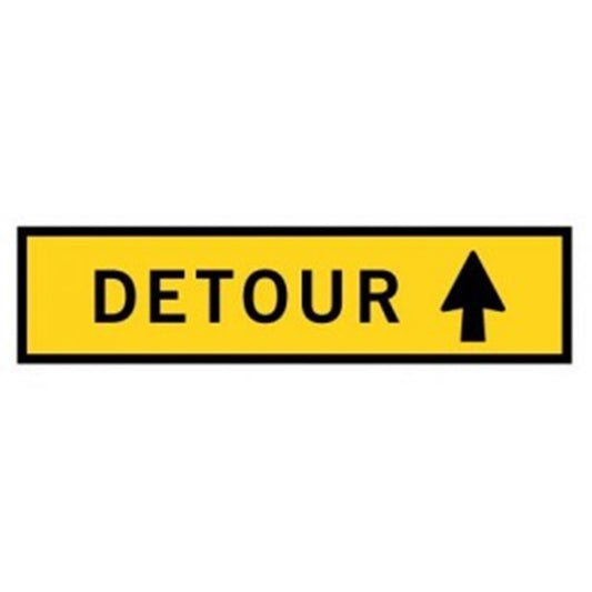 DETOUR STRAIGHT - BOXED EDGE SIGN