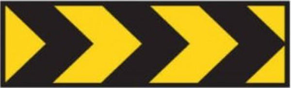 CHEVRON ROAD SIGN - BOXED EDGE