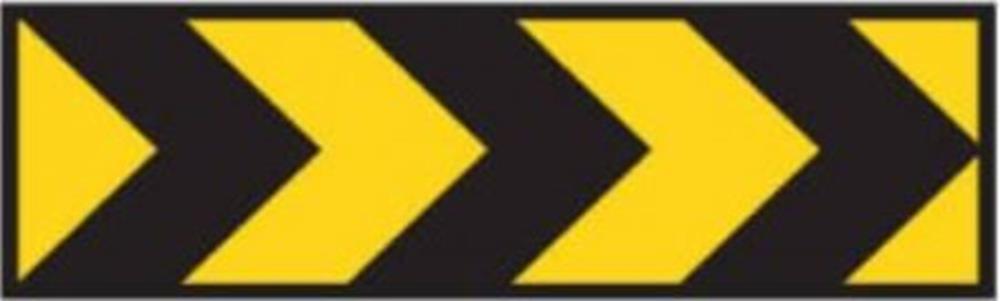 CHEVRON ROAD SIGN - BOXED EDGE