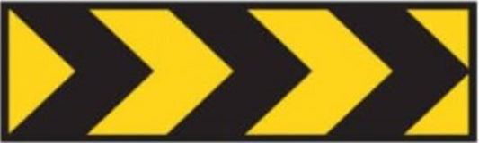 CHEVRON ROAD SIGN - BOXED EDGE