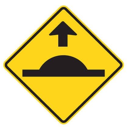 SPEED HUMP AHEAD W3-4 WARNING SIGN