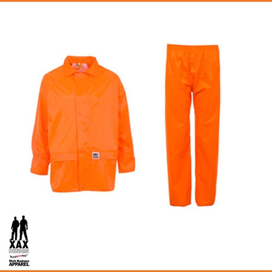 XAX HI VIS WATERPROOF PVC/NYLON RAINWEAR SET