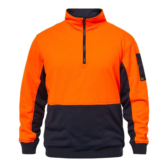 WORKCRAFT WT8012 CREST HI VIS TWO TONE 1/2 ZIP PULLOVER